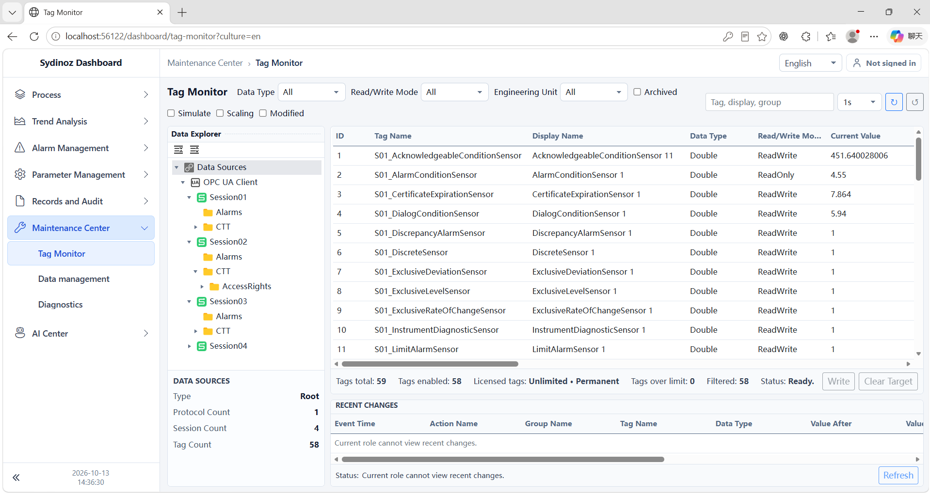 Sydinoz Dashboard — 1 / 3