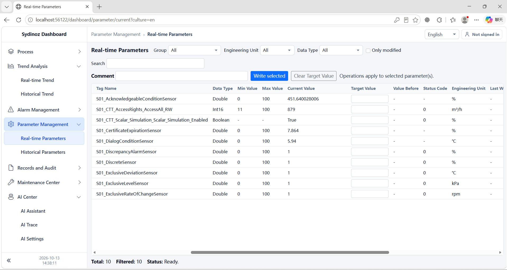 Sydinoz Dashboard — 3 / 3